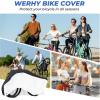 imageBike Cover Outdoor Waterproof Bicycle Covers Rain Sun UV Dust Wind Proof with Lock Hole for Mountain Road Electric Bike Electric Scooter Black And White