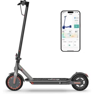 imageElectric Scooter for 10 350W Motor Max 12Miles Long Range 19 MPH Max Speed 85quot Solid Tire Lightweight Foldable EScooter with Dual Braking Digital Display Cruise Control21MilesAdult scooter