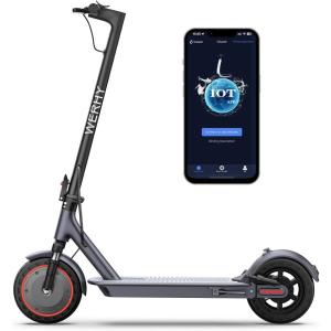 imageWERHY Electric Scooter 10quot Tire Powerful 500W Motor Top Speed 22 MPH 28 Miles Max Range Folding Escooter for Adults ampamp Teens with Dual Braking