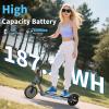 imageElectric Scooter with Dual Suspension 10quot85quot Solid Tire 500W350W Powerful Motor ampamp 1922 MPH Top Speed 28252216 Miles Long Range Folding E Scooter with Dual Braking for Teens and Adults8519MPHwith Suspensions