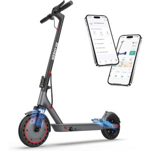 imageElectric Scooter with Dual Suspension 10quot85quot Solid Tire 500W350W Powerful Motor ampamp 1922 MPH Top Speed 28252216 Miles Long Range Folding E Scooter with Dual Braking for Teens and Adults1022MPHDual Suspensions
