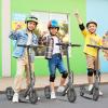 imageWERHY Foldable Electric Scooter for Kids 350W Motor Max 12Miles Long Range 19 MPH Max Speed 85 Solid Tire Lightweight Foldable EScooter with Dual Braking Digital Display Cruise Control350W12MilesGreenFor Aged 9