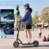 imageWERHY Foldable Electric Scooter for Kids 350W Motor Max 12Miles Long Range 19 MPH Max Speed 85 Solid Tire Lightweight Foldable EScooter with Dual Braking Digital Display Cruise Control350W12MilesRedFor Aged 9