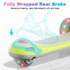 imageWERHY Kids Scooter with MultiColor Wheel Lights 4Height Adjustable Handlebar Wide AntiSlip Deck Rear Brake Kick Scooter for Boys amp Girls Ages 312Green