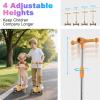 imageWERHY Kids Scooter with MultiColor Wheel Lights 4Height Adjustable Handlebar Wide AntiSlip Deck Rear Brake Kick Scooter for Boys amp Girls Ages 312Yellow