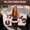 imageWERHY 1085 Electric Scooter 500350W Powerful Motor 2219MPH Top Speed 252216 Miles Long Range Folding E Scooter with Dual Braking for Teens and AdultsPink
