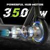 imageWERHY Electric Scooter with 8510 Solid Tire 350W500W Powerful Motor amp 1922 MPH Top Speed 1625 Miles Long Range Folding E Scooter with Dual Braking for Teens and AdultsGreen