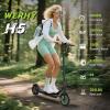 imageWERHY Electric Scooter with 8510 Solid Tire 350W500W Powerful Motor amp 1922 MPH Top Speed 1625 Miles Long Range Folding E Scooter with Dual Braking for Teens and AdultsGreen