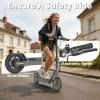 imageWERHY Foldable Kids Electric Scooter 350W Motor Max 1216Miles Long Range 19 MPH Max Speed 85 Solid Tire Lightweight Foldable EScooter with Dual Braking Digital Display Cruise ControlYellow