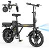 imageWERHY Electric Bike for Adults 500W Motor 22 MPH Max Speed Folding Ebike 14 Electric Bicycles Max 304050 Miles Range Pedal Assist Mode Mini E Bikes