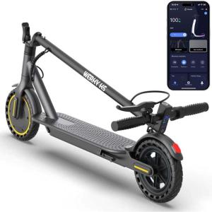 imageWERHY Electric Scooter with 8510 Solid Tire 350W500W Powerful Motor amp 1922 MPH Top Speed 1625 Miles Long Range Folding E Scooter with Dual Braking for Teens and AdultsYellow