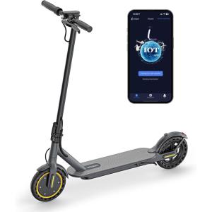 imageWERHY Electric Scooter with 8510 Solid Tire 350W500W Powerful Motor amp 1922 MPH Top Speed 1625 Miles Long Range Folding E Scooter with Dual Braking for Teens and AdultsRed