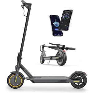 imageWERHY Electric Scooter with 8510 Solid Tire 350W500W Powerful Motor amp 1922 MPH Top Speed 1625 Miles Long Range Folding E Scooter with Dual Braking for Teens and AdultsYellowPRO