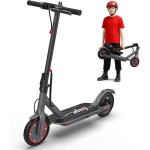 imageWERHY Foldable Kids Electric Scooter 350W Motor Max 1216Miles Long Range 19 MPH Max Speed 85 Solid Tire Lightweight Foldable EScooter with Dual Braking Digital Display Cruise ControlRed