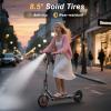 imageWERHY Electric Scooter with 8510 Solid Tire 350W500W Powerful Motor amp 1922 MPH Top Speed 1625 Miles Long Range Folding E Scooter with Dual Braking for Teens and AdultsOrange