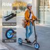 imageWERHY Electric Scooter with 8510 Solid Tire 350W500W Powerful Motor amp 1922 MPH Top Speed 1625 Miles Long Range Folding E Scooter with Dual Braking for Teens and AdultsOrange