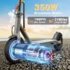 imageWERHY Electric Scooter with 8510 Solid Tire 350W500W Powerful Motor amp 1922 MPH Top Speed 1625 Miles Long Range Folding E Scooter with Dual Braking for Teens and AdultsOrange