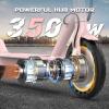 imageWERHY Electric Scooter with 8510 Solid Tire 350W500W Powerful Motor amp 1922 MPH Top Speed 1625 Miles Long Range Folding E Scooter with Dual Braking for Teens and AdultsPink Yellow