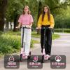 imageWERHY 85 Electric Scooter 350W Powerful Motor 19MPH Top Speed 1215 Miles Long Range Folding E Scooter with Dual BrakingPink