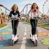 imageWERHY 85 Electric Scooter 350W Powerful Motor 19MPH Top Speed 1215 Miles Long Range Folding E Scooter with Dual BrakingPink