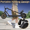 image:imageWERHY 10 Inch Electric Scooter for Adults 500W Motor 22 MPH Top Speed 2528 Miles Range Folding Commuter E Scooter with Dual BrakingYellowBlack