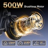 image:imageWERHY 10 Inch Electric Scooter for Adults 500W Motor 22 MPH Top Speed 2528 Miles Range Folding Commuter E Scooter with Dual BrakingYellowBlack