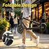 image:imageWERHY 10 Inch Electric Scooter for Adults 500W Motor 22 MPH Top Speed 2528 Miles Range Folding Commuter E Scooter with Dual BrakingYellowWhite