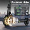 image:imageWERHY Electric Scooter 500350W Powerful Motor 2219 MPH Max Speed 2815 Miles Range Lightweight Foldable Kick Scooter with Dual Braking Systems Smart APPGreen