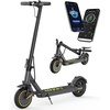 image:imageWERHY 10 Inch Electric Scooter for Adults 500W Motor 22 MPH Top Speed 2528 Miles Range Folding Commuter E Scooter with Dual BrakingYellowWhite