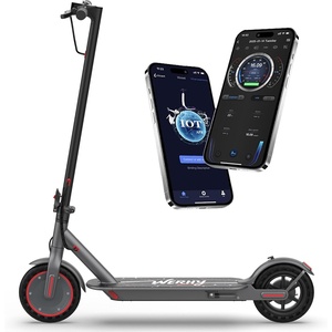 image:imageWERHY Electric Scooter 500350W Powerful Motor 2219 MPH Max Speed 2815 Miles Range Lightweight Foldable Kick Scooter with Dual Braking Systems Smart APPRed