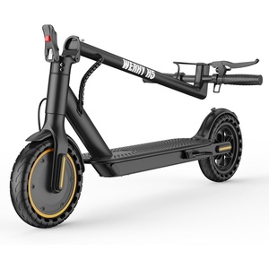 image:imageWERHY Electric Scooter with 8510 Solid Tire 350W500W Powerful Motor amp 1922 MPH Top Speed 1625 Miles Range Folding E Scooter with Dual Braking for Teens and AdultsBlack Yellow