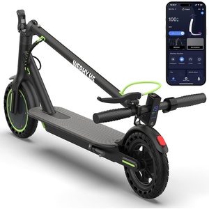image:imageWERHY Electric Scooter with 8510 Solid Tire 350W500W Powerful Motor amp 1922 MPH Top Speed 1625 Miles Range Folding E Scooter with Dual Braking for Teens and AdultsGreen
