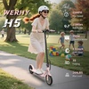 image:imageElectric Scooter 500W350W Motor amp 1085 Solid Tires Up to 19 MPH amp 282515 Miles Range Foldable Commuter E Scooter for Adults amp Teens with Dual Brake System APPPink