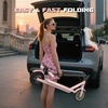 image:imageElectric Scooter 500W350W Motor amp 1085 Solid Tires Up to 19 MPH amp 282515 Miles Range Foldable Commuter E Scooter for Adults amp Teens with Dual Brake System APPPink