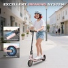 image:imageElectric Scooter 500W350W Motor amp 1085 Solid Tires Up to 19 MPH amp 282515 Miles Range Foldable Commuter E Scooter for Adults amp Teens with Dual Brake System APPPink