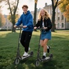 image:imageElectric Scooter 500W350W Motor amp 1085 Solid Tires Up to 19 MPH amp 282515 Miles Range Foldable Commuter E Scooter for Adults amp Teens with Dual Brake System APPBlack Green