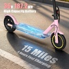 image:imageElectric Scooter 500W350W Motor amp 1085 Solid Tires Up to 19 MPH amp 282515 Miles Range Foldable Commuter E Scooter for Adults amp Teens with Dual Brake System APPPink Yellow