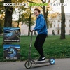 image:imageElectric Scooter 500W350W Motor amp 1085 Solid Tires Up to 19 MPH amp 282515 Miles Range Foldable Commuter E Scooter for Adults amp Teens with Dual Brake System APPBlack Green