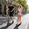 image:imageElectric Scooter 500W350W Motor amp 1085 Solid Tires Up to 19 MPH amp 282515 Miles Range Foldable Commuter E Scooter for Adults amp Teens with Dual Brake System APPPink Yellow