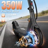 image:imageElectric Scooter for Kids Aged 610 350W Motor 19 Mph Speed amp 15 Miles Range 85 Solid Tires Lightweight Foldable Scooter with Dual Braking System Max Load 265LBSBlackOrange