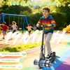 image:imageElectric Scooter for Kids Aged 610 350W Motor 19 Mph Speed amp 15 Miles Range 85 Solid Tires Lightweight Foldable Scooter with Dual Braking System Max Load 265LBSGray Green
