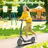 image:imageElectric Scooter for Kids Aged 610 350W Motor 19 Mph Speed amp 15 Miles Range 85 Solid Tires Lightweight Foldable Scooter with Dual Braking System Max Load 265LBSGray Green
