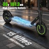 image:imageWERHY Electric Scooter 500W350W Powerful Motor amp 19MPH Top Speed 162527 Miles Range Folding E Scooter with Dual Braking for Teens and AdultsGray Green