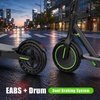 image:imageWERHY Electric Scooter 500W350W Powerful Motor amp 19MPH Top Speed 162527 Miles Range Folding E Scooter with Dual Braking for Teens and AdultsGray Green
