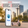 image:imageWERHY Electric Scooter 500W350W Powerful Motor amp 19MPH Top Speed 162527 Miles Range Folding E Scooter with Dual Braking for Teens and AdultsPink Yellow