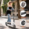 image:imageWERHY Electric Scooter 500W350W Powerful Motor amp 19MPH Top Speed 162527 Miles Range Folding E Scooter with Dual Braking for Teens and AdultsWhite