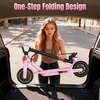 image:imageWERHY Foldable Electric Scooter for 7894 feet 350W Motor Max 12 Miles Long Range 19 MPH Max Speed 85 Solid Tire Lightweight Foldable EScooter with Dual Braking Digital DisplayPink Yellow