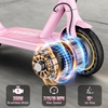 image:imageWERHY Foldable Electric Scooter for 7894 feet 350W Motor Max 12 Miles Long Range 19 MPH Max Speed 85 Solid Tire Lightweight Foldable EScooter with Dual Braking Digital DisplayPink Yellow