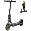 image:imageElectric Scooter for Kids Aged 610 350W Motor 19 Mph Speed amp 15 Miles Range 85 Solid Tires Lightweight Foldable Scooter with Dual Braking System Max Load 265LBSGray Green