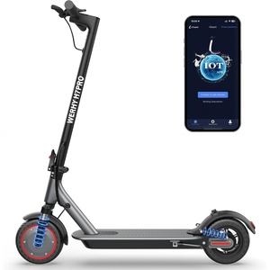 image:imageElectric Scooter 500W350W Motor amp 1085 Solid Tires Up to 19 MPH amp 282515 Miles Range Foldable Commuter E Scooter for Adults amp Teens with Dual Brake System APPRed